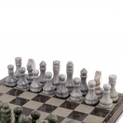 Шахматы с гравировкой &amp;quot;Греческий орнамент&amp;quot; 40х40 см гранит