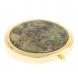Карманное зеркальце из камня офит цвет золото 126161