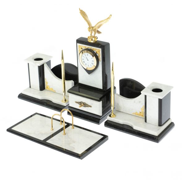 Настольный прибор из камня &amp;quot;Горный орел&amp;quot; мрамор 128426