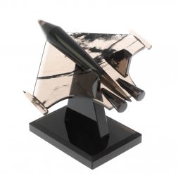 Сувенир &amp;quot;Самолет СУ - 30&amp;quot; из черного обсидиана