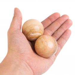 Шары для массажа 4,5 см 2 шт из газганского мрамора