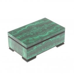 Шкатулка из камня малахит 14,5х9х5,5 см