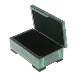 Шкатулка из камня малахит 14,5х9х5,5 см