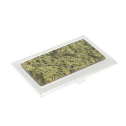 Карманная визитница со змеевиком цвет серебро