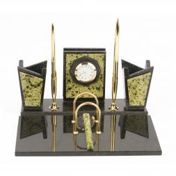 Письменный набор "Секретарь" камень змеевик