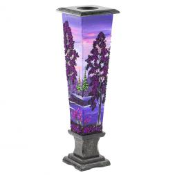 Ваза из камня &amp;quot;Рассвет&amp;quot; с рисунком из каменной крошки 11х11х39 см