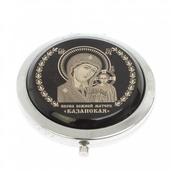 Зеркало с иконой &amp;quot;Казанская&amp;quot; из черного обсидиана 129594