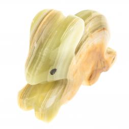 Статуэтка из оникса &amp;quot;Заяц&amp;quot; зелено-коричневый 5,5х2х4 см (2)