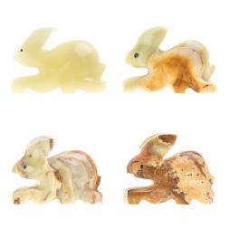 Статуэтка из оникса &amp;quot;Заяц&amp;quot; зелено-коричневый 5,5х2х4 см (2)