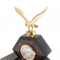 Письменный набор из лемезита "Орел" с лотком для бумаг А4 и бюваром