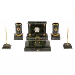 Настольный набор &amp;quot;Цезарь&amp;quot; камень змеевик