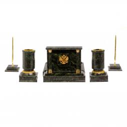 Настольный набор &amp;quot;Цезарь&amp;quot; камень змеевик