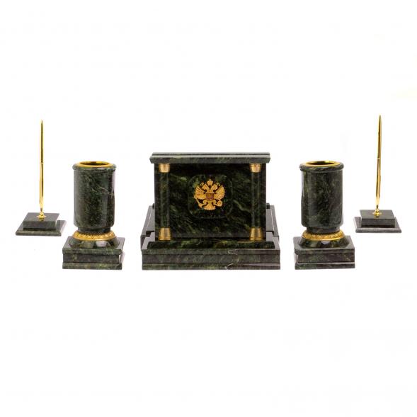 Настольный набор &amp;quot;Цезарь&amp;quot; камень змеевик 125101