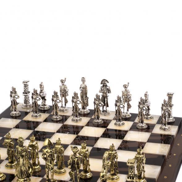 Шахматы &amp;quot;Отечественная война 1812 г.&amp;quot; доска 40х40 см обсидиан оникс 125494