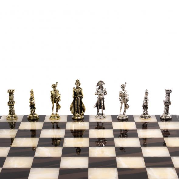 Шахматы &amp;quot;Отечественная война 1812 г.&amp;quot; доска 40х40 см обсидиан оникс 125494