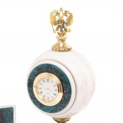 Письменный прибор &amp;quot;Герб РФ&amp;quot; из мрамора