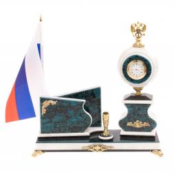Письменный прибор &amp;quot;Герб РФ&amp;quot; из мрамора