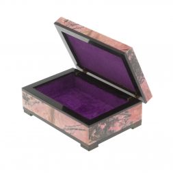 Шкатулка из камня родонит 12х8х4,5 см