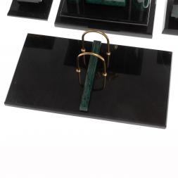 Настольный набор &amp;quot;Георгий Победоносец&amp;quot; змеевик