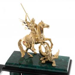 Настольный набор &amp;quot;Георгий Победоносец&amp;quot; змеевик