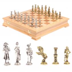 Шахматный ларец &amp;quot;Отечественная война 1812 г.&amp;quot; доска бук 39х39 см