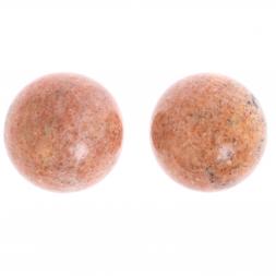Шары для массажа 4,5 см 2 шт из розового мрамора