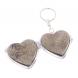 Складное зеркало брелок из камня пирит Сердце 126628