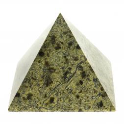 Пирамида 7,5х7,5х6,5 см камень змеевик