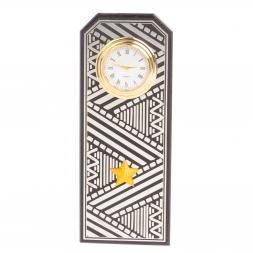 Часы "Погон генерал" цвет серебро камень змеевик