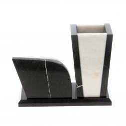 Визитница с карандашницей "Герб" из мрамора