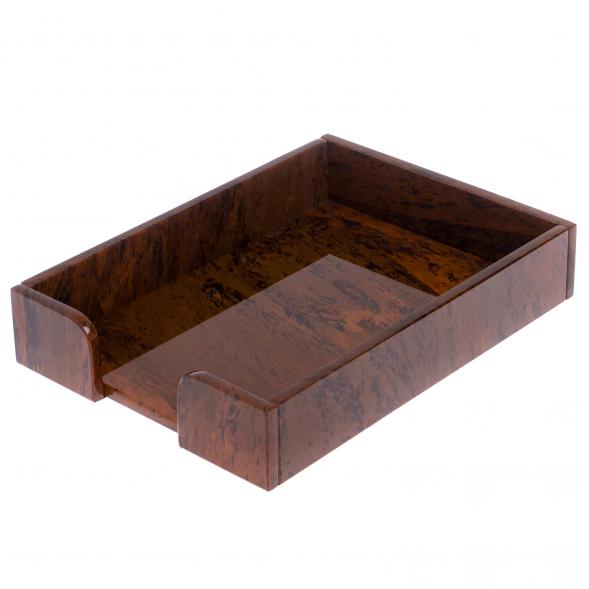 Лоток для бумаг А4 коричневый обсидиан 125799