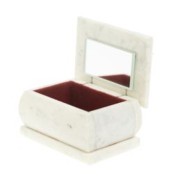 Шкатулка с рисунком &amp;quot;Лето&amp;quot; белый мрамор 10х6,5х6 см