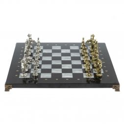 Шахматы "Дон Кихот" доска 36х36 см / серый мрамор