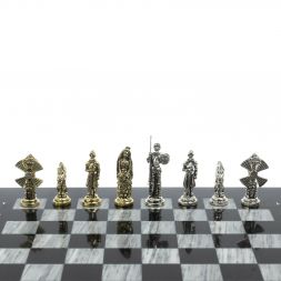 Шахматы "Дон Кихот" доска 36х36 см / серый мрамор