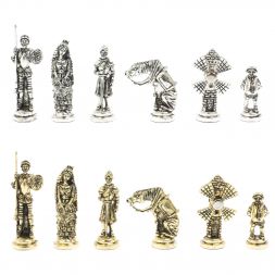 Шахматы "Дон Кихот" доска 36х36 см / серый мрамор