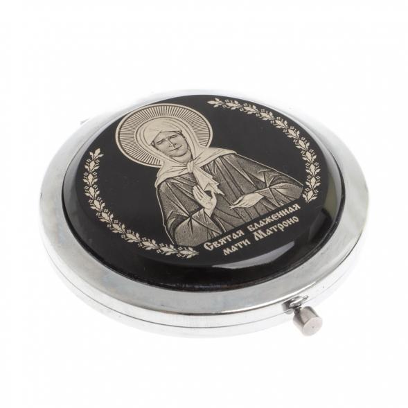 Зеркало с иконой &amp;quot;Св. Матрона&amp;quot; из черного обсидиана 129596