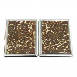 Портсигар на 10 сигарет с зажигалкой камень благородный офит