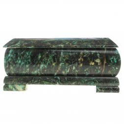 Шкатулка с иллюстрацией &amp;quot;Пара лебедей&amp;quot; камень змеевик 17,5х9,5х7,5 см