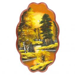 Панно с рисунком из камня &amp;quot;Осенняя ночь&amp;quot; 45х29 см