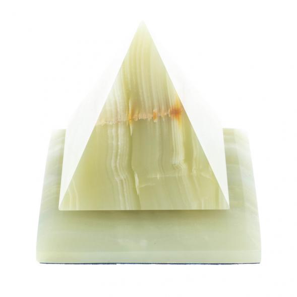Пирамида вращающая из оникса 9,5х9,5х9,5 см 128430