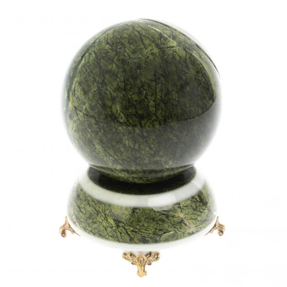 Часы шар &amp;quot;Антистресс&amp;quot; из змеевика 10,5 см 128875