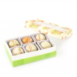 Рюмки для коньяка 55 мл набор 6 шт камень оникс 5,9х5,6 см в коробке (2,5х2,5)