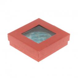 Зеркало круглое из камня голубой апатит цвет серебро