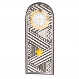 Часы "Погон генерал" цвет серебро камень змеевик овал