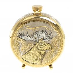 Подарочный набор &amp;quot;Лось&amp;quot; фляжка и 3 стопки перевертыша Златоуст