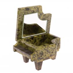 Шкатулка &amp;quot;Рояль&amp;quot; из змеевика 10х14х8 см