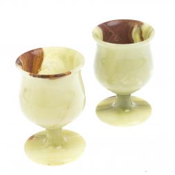 Набор фужеров для мартини из оникса в футляре 8,5х8,5х13 см (3,5х5,5)