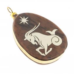 Брелок-кулон знак зодиака "Козерог" камень обсидиан