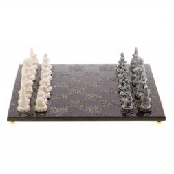 Шахматы &amp;quot;Северные народы&amp;quot; доска 40х40 см с гравировкой