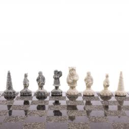 Шахматы &amp;quot;Северные народы&amp;quot; доска 40х40 см с гравировкой